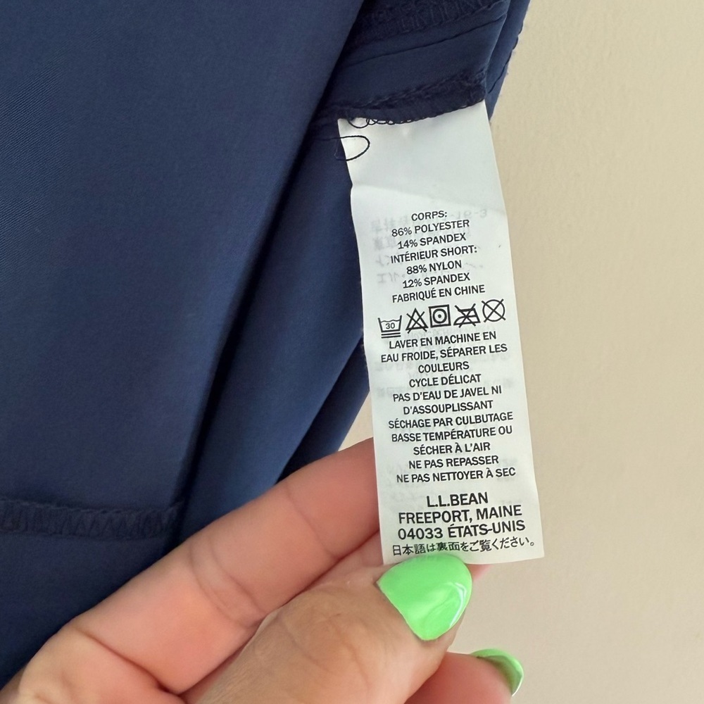 L.L. Bean Navy Blue A-Line GorpCore Hiking Skort Women’s Size 6 - Picture 6 of 10
